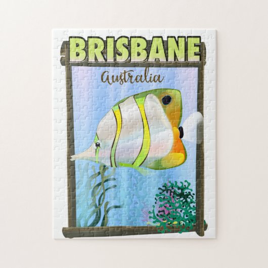 Puzzle Brisbane Australie poster de voyage tropical (Vertical)