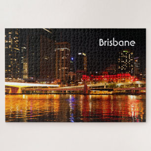 Puzzle Brisbane : lumières de la ville la nuit