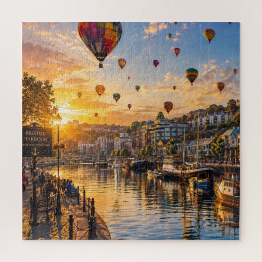 Puzzle Bristol Harbour Ballons au coucher de soleil doré (Vertical)