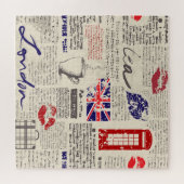 Puzzle British newspaper pattern (Horizontal)