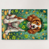 Puzzle Brittany Spaniel St Patrick’s Day Lucky Dog (Horizontal)