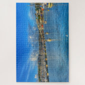 Puzzle Brixham Marina: Sunny Devon Harbor & Seagull View (Vertical)