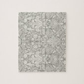 Puzzle brocade en dentelle blanche élégante (Vertical)