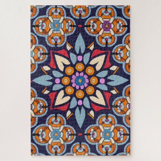 Puzzle Broderie bleue (Vertical)
