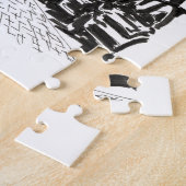 Puzzle Brooklyn Bridge New York Black White Illustration (Côté)