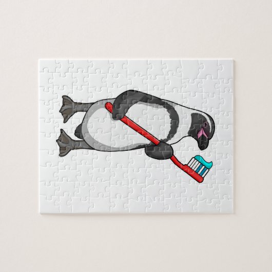 Puzzle Brosse à dent de pingouin (Horizontal)