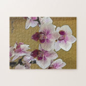 Puzzle Brosse sèche violet et blanc orchidée (Horizontal)