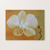 Puzzle Brosse Tropical Orchid dans les tons d'orange (Horizontal)