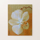 Puzzle Brosse Tropical Orchid dans les tons d'orange (Vertical)