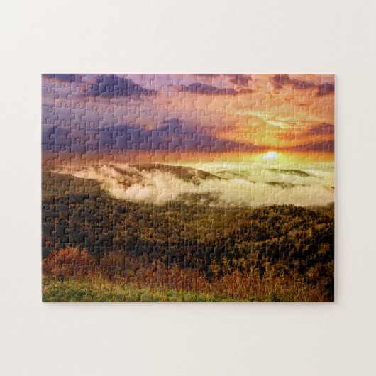 Puzzle Brouillard sur la promenade Blue Ridge (Horizontal)