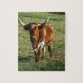 Puzzle Brown et Longhorn blanc Taureau (Vertical)