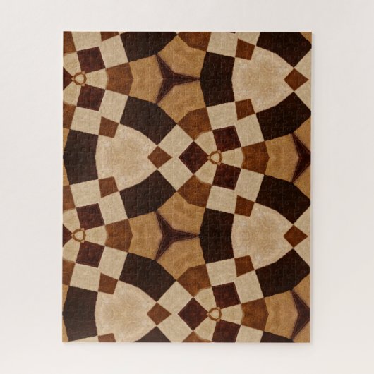 Puzzle Brown Kaleidoscope formes géométriques Motifs (Vertical)