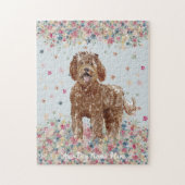 Puzzle Brown Labradoodle chien le plus mignon (Vertical)