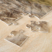 Puzzle Brown Llama gros profil visage - Cusco Pérou (Côté)