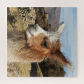 Puzzle Brown Llama gros profil visage - Cusco Pérou (Horizontal)