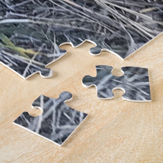 Puzzle Brown perdrix de Chukar presque cachée (Côté)