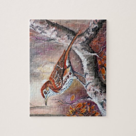 Puzzle Brown Thrasher (Vertical)