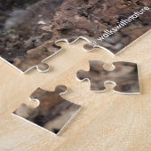 Puzzle Bruant à couronnes blanches dans le soleil d'hiver (Côté)