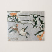 Puzzle Bruants et Camellia en Neige par Ando Hiroshige (Horizontal)