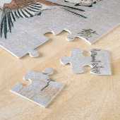 Puzzle Bruants et Camellia en Neige par Ando Hiroshige (Côté)