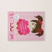 Puzzle Brunette Valentine's Girl (Horizontal)