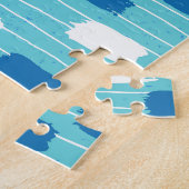 Puzzle Brush course sans couture motif, dessiné à la main (Côté)
