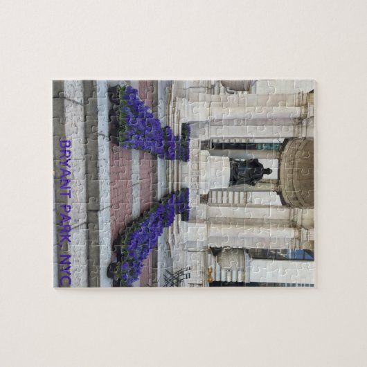 Puzzle Bryant Park Statue Fleurs de printemps Planter NYC (Horizontal)