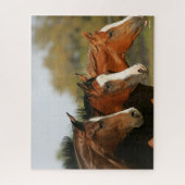 Puzzle BThree Quarter Horses Running Headshots (Vertical)