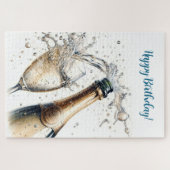 Puzzle Bubbly champagne Joyeux anniversaire (Horizontal)