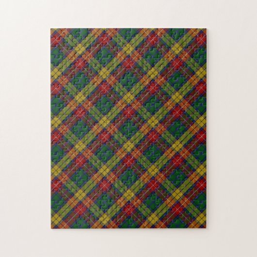 Puzzle Buchanan Clan Tartan Plaid Motif difficile (Vertical)