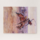 Puzzle "Buckino Bronco" Cowboy Art de Charles Russell (Horizontal)