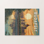 Puzzle Budapest Hongrie Travel Art Vintage (Horizontal)