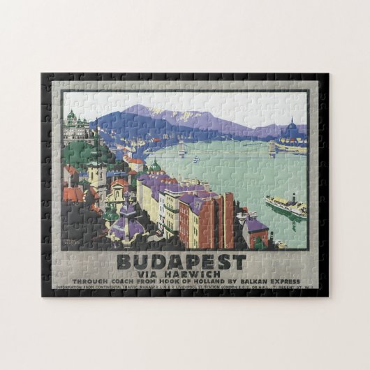 Puzzle Budapest par l'intermédiaire d'affiche de voyage (Horizontal)