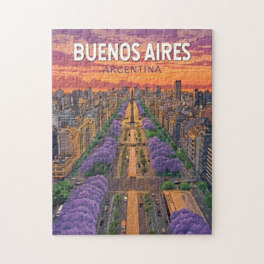 Puzzle Buenos Aires Argentine Travel Art Vintage (Vertical)