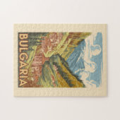 Puzzle Bulgarie Illustration peinte Voyage Art Vintage (Horizontal)