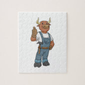 Puzzle Bull comme Handyman avec Hammer (Vertical)
