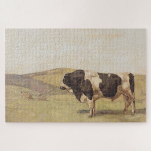Puzzle Bull dans un paysage suisse (par Ferdinand Hodler)