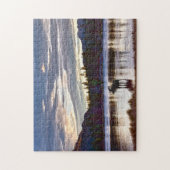 Puzzle Bull Moose à Sprague Lake, Colorado, à Dawn (Vertical)