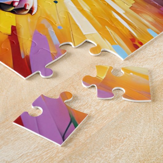 Puzzle Bull Terrier Chien Acrylique Art Imprimer Cadeau (Côté)