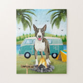 Puzzle Bull Terrier Chien Camping (Vertical)