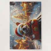 Puzzle Bull Terrier Chien Noël (Vertical)