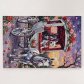 Puzzle Bull Terrier Chien Saint-Valentin (Horizontal)