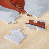 Puzzle Bull Terrier Chien Winter Wonderland Noël Joie (Côté)