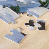 Puzzle Bull Terrier Christmas Red Truck Holiday (Côté)