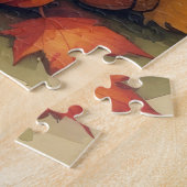 Puzzle Bull Terrier En Automne Quitte L'Art Thanksgiving (Côté)