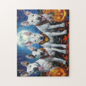 Puzzle Bull Terrier Halloween Éffrayant (Vertical)