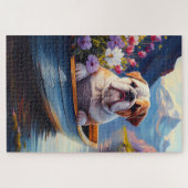 Puzzle Bulldog anglais sur une pagaie : une aventure Pitt (Horizontal)