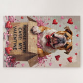 Puzzle Bulldog Handle With Care Valentine's Gift Box (Horizontal)