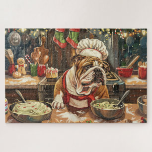 Puzzle Bulldog Holiday Baking : Noël festif