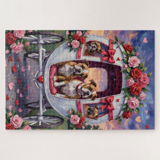 Puzzle Bulldog Valentine's Day (Horizontal)